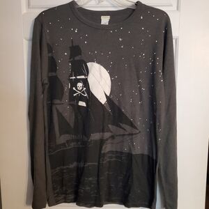 Crewcuts Dark Gray Pirate Graphic Long Sleeve Tee